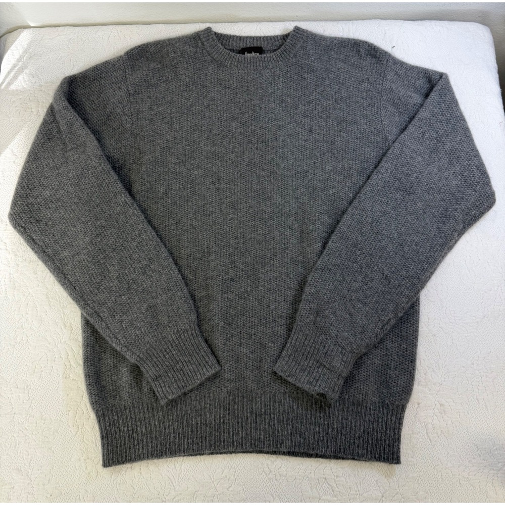 Neiman Marcus Exclusive 100% Cashmere Crewneck Sweater Gray Mens Small